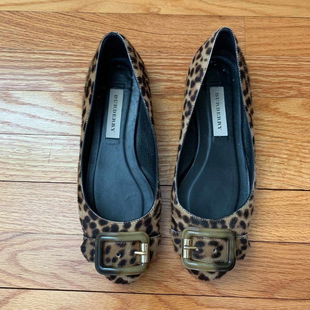 Leopard Burberry Flats
